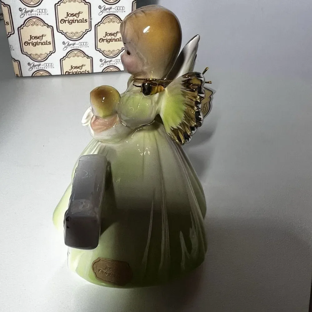 Vtg Josef Originals 7 Year Old Birthday Angel Figurine Doll with Original Box